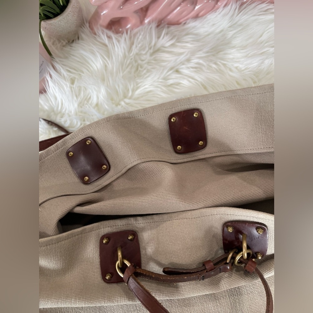 Bottega Veneta Sardegna Tote Canvas With Leather XL - Picture 11 of 15